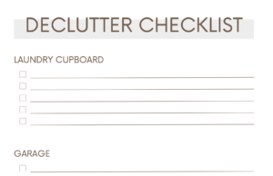 declutter checklist