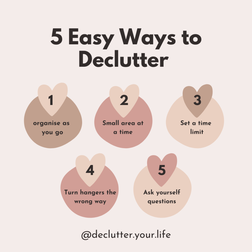 5 easy ways to declutter