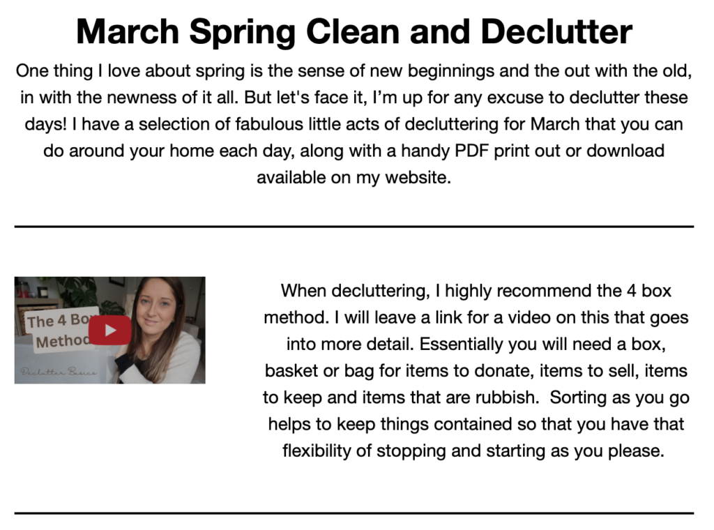 email newsletter declutter your life organising services